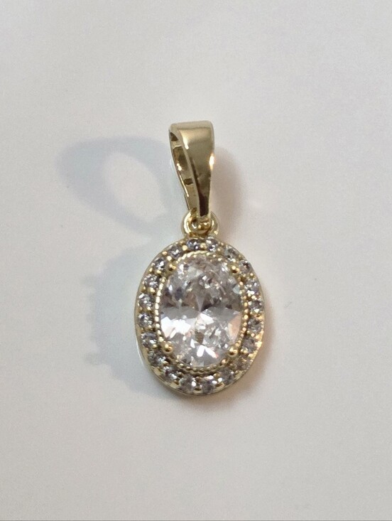 Jewelry - Halo Oval Pendant
